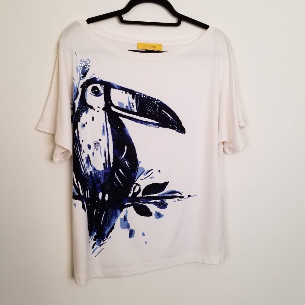St. John Pelican Blouse NWOT